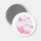Aimant cupcake love (Recto/Verso)