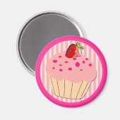 Aimant Cupcake rose (Recto/Verso)