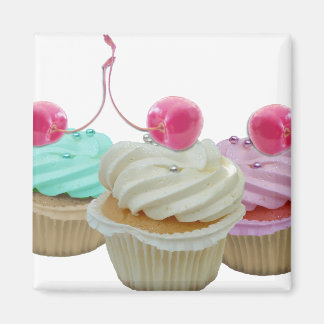 Aimant cupcakes cerise