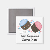 Aimant Cupcakes congelés avec mignonette dire (Recto/Verso)