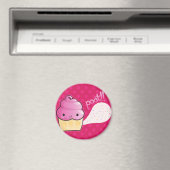 Aimant Cupcakes Fart Sprinkings Rose (In Situ (Lave-vaisselle))