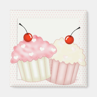 Aimant Cupcakes roses