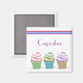Aimant Cupcakes tourbillonnant (Recto/Verso)