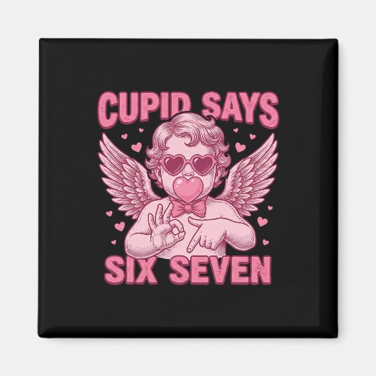 Aimant Cupid dit 67 Meme Drôle de la Saint-Valentin Viral (Devant)