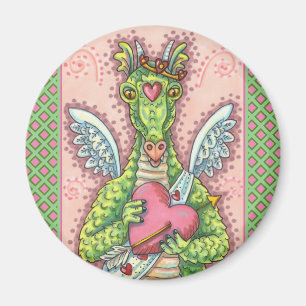 AIMANT CUPID DRAGON, HEART AND ARROW FANTASY VALENTINE