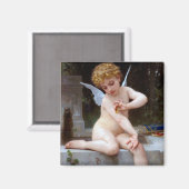Aimant Cupidé avec un papillon, Bouguereau (Recto/Verso)