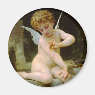 Aimant Cupidon et papillon de Bouguereau