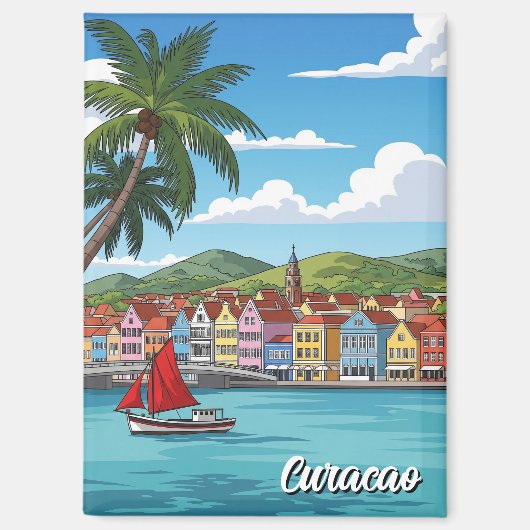 Aimant Curacao Pays-Bas Caraïbes (Recto)