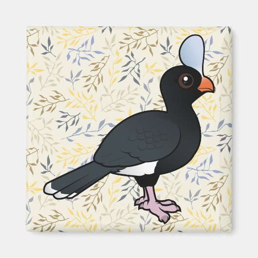 Aimant Curassow Helmetable Birdorable (Devant)