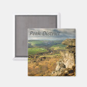 Aimant Curbar Edge vue, Peak District photo souvenir (Recto/Verso)