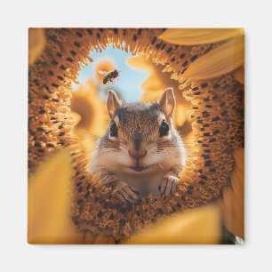 Aimant Curieux Chipmunk Jeter Un Coup D'Oeil À Travers To