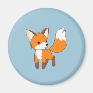 Aimant Curieux Little Fox Blue