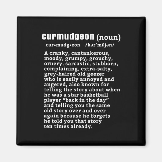 Aimant Curmudgeon (bysketbyll Version) Fun Senior Citizen (Devant)