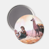 Aimant Cusco Pérou Llama Photo (Recto/Verso)