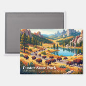 Aimant Custer State Park États-Unis (Recto/Verso)