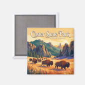 Aimant Custer State Park États-Unis (Recto/Verso)