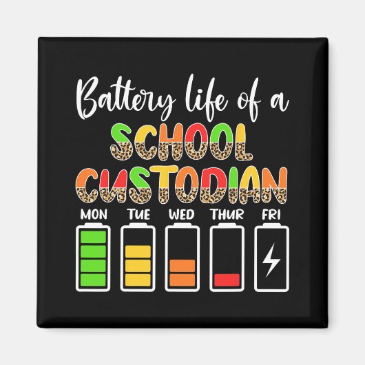 Aimant Custodian Battery Life School Janitor  (Devant)