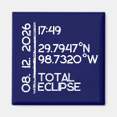 Aimant Custom 2026 Solar Eclipse (Devant)