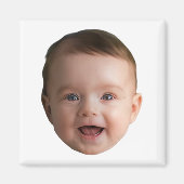 Aimant Custom Baby Face, Funny custom photo (Devant)