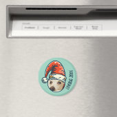 Aimant Custom Christmas Santa Personalized Pet Photo (In Situ (Lave-vaisselle))