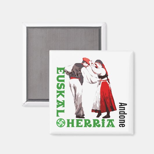 Aimant Custom, Euskal Herria, danse basque traditionnelle (Recto/Verso)