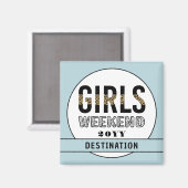 Aimant Custom Girls Week-end Girls Trip Vacances (Recto/Verso)