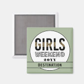 Aimant Custom Girls Week-end Girls Trip Vacances (Recto/Verso)