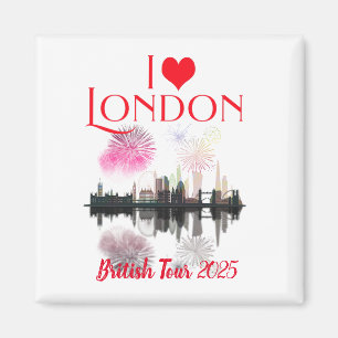 Aimant Custom I Love London Skyline Coronation Souvenir