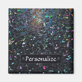 Aimant Custom Iridescent Abstract Stained Glass Pattern (Devant)