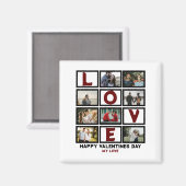 Aimant Custom Love Happy Valentines Day 8 Collage photo (Recto/Verso)