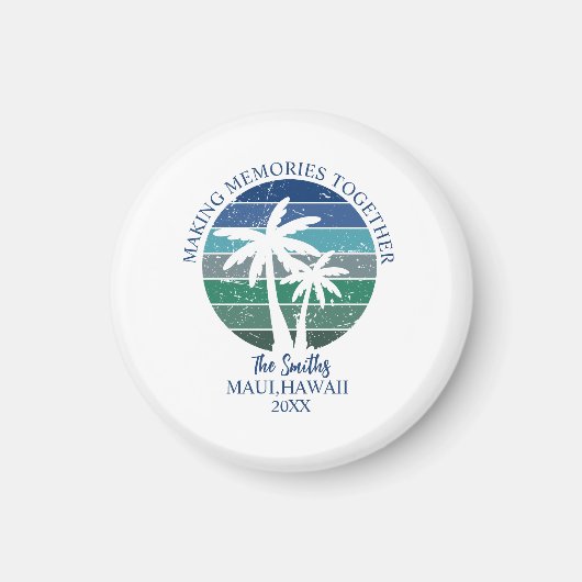 Aimant  Custom Maui Hawaii family Men's Basic T-Shirt (Devant)