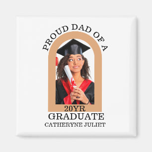 Aimant Custom Modern Arch Photo fière diplôme de père