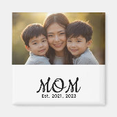 Aimant Custom Mom Established Modern Script Photo (Devant)