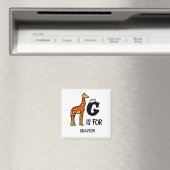 Aimant Custom monogram G is for Giraffe cute giraffes (In Situ (Lave-vaisselle))