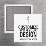 Aimant Custom Personalized Blank Company Branded<br><div class="desc">Promote your brand with this Custom Personalized Company Magnet, designed as a blank template ready for your logo, slogan, or business message. Ideal for corporate giveaways, client thank-you gifts, or everyday office branding, this high-quality magnet sticks to any metal surface—fridges, filing cabinets, lockers, and more. Printed in vibrant color with...</div>