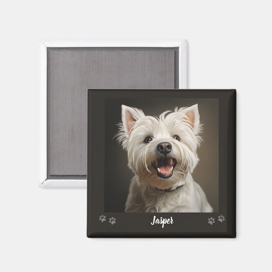 Aimant Custom Pet Keepsake Using Your Photo Name (Recto/Verso)
