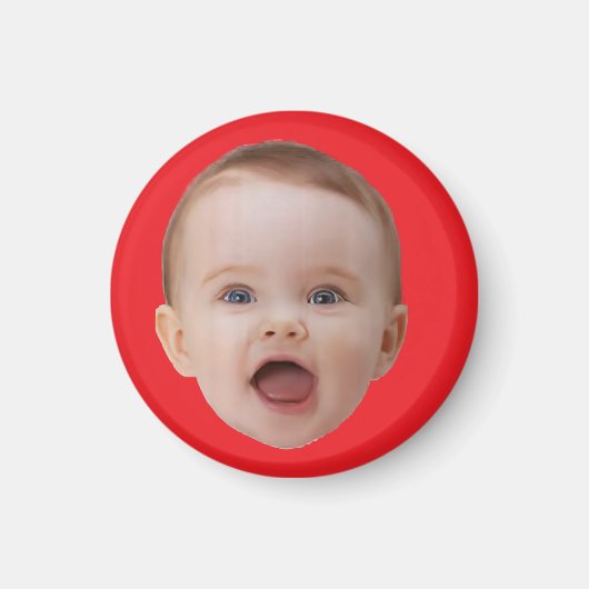 Aimant Custom Photo , Custom Photo Face Red (Devant)