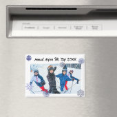 Aimant Custom Photo Snowflake Rectangle Travel (In Situ (Lave-vaisselle))