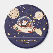Aimant Custom Santa Spaceship Christmas (Devant)