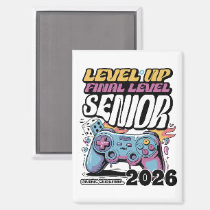 Aimant Custom Senior Class of 2026, Funny Gamer Graduate