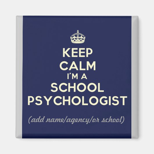 Aimant Customisé Garder le calme Je suis un psychologue d (Devant)