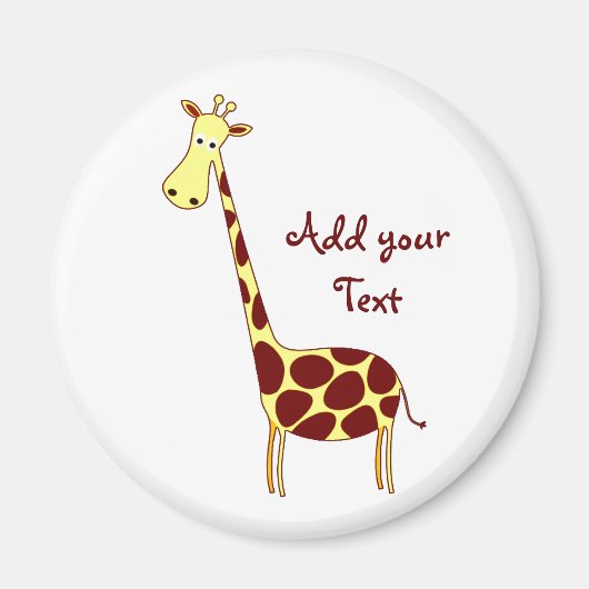 Aimant Customise-Le ! Cute Giraffe Design (Devant)