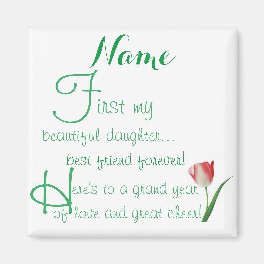 Aimant Customisé - meilleurs amis pour toujours (Devant)