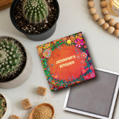 Aimant Customisé Whimsical Joli soleil floral