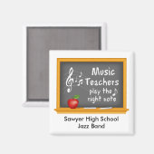 Aimant Customisez vos professeurs de musique Jouez à la b (Recto/Verso)