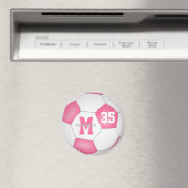Aimant cut pink white girstom soccer (In Situ (Lave-vaisselle))
