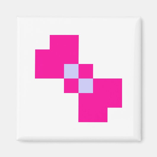 Aimant Cute 8 bits Pixel Bow (Devant)