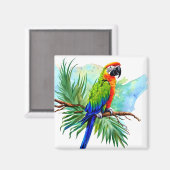 Aimant Cute AI Généré Macaw Parrot (Recto/Verso)