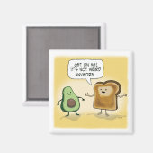 Aimant Cute and Funny Avocado Toast (Recto/Verso)