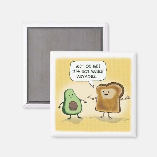 Aimant Cute and Funny Avocado Toast (Recto/Verso)